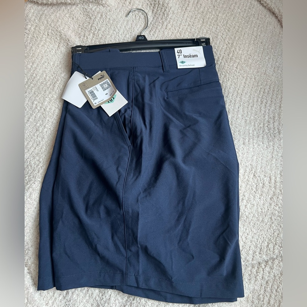 NWT Puma Mens 101 Golf Shorts 7inch Inseam Navy